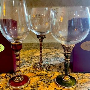 3 Edgar Berebi stemware.